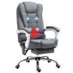 Silla de Oficina Welltin con Masaje y Calefacción Gris 120 kg