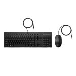 Tastatur HP 225 Komplett kabelgebunden mit optischer USB-Maus schwarz ambidextrös