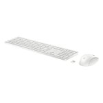 Clavier HP 655 sans fil complet avec souris ambidextre blanc