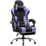 Silla Gaming GTPLAYER Ergonómica con Reposapiés y Masaje Lumbar Tela Violeta