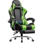 Gaming Stuhl GTPLAYER Reposett Massagen Lendenbereich Kunstleder Gruen