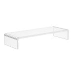 Aosom Supporto Monitor Acrilico Trasparente 53x19x9 cm Max 30Kg
