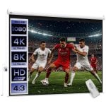 Schermo proiezione Aosom 120" motorizzato 4:3 regolabile bianco