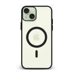 Custodia ibrida antishock Dam Electronics silicone PVC trasparente per iPhone 15 Plus