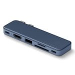 Hub Satechi 6 portas USB-C 45 W modelo SA-ST-HUSNB com HDMI 4K e leitor SD