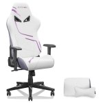 Silla Gaming Ergonómica Rolipo KORNOX Tela Ajustable Blanca/Morada