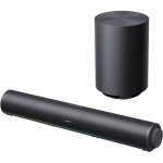 Colunas Xiaomi PC compactas com ligação por cabo e design preto
