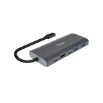 Caja PC TooQ TQE-2241G M.2 Aluminium Gris avec HUB USB-C et HDMI