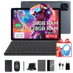 Tablette TABWEE T80 WiFi 10,1" 18 Go Gris 128 Go Batterie longue durée