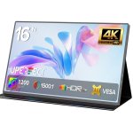 Écran PC Uperfect 16" Ultra HD 4K 60Hz IPS Portable HDR 1200nits USB-C Mini HDMI