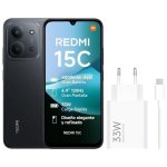 Xiaomi REDMI 15C 4G 4GB 128GB 6.9" Negro Incluye Cargador 33W