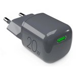 Cargador PURO PUFCMTCUSBC20WGDKGR USB-C 20 W GaN carga rápida gris