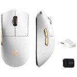 Ratón MCHOSE K7 Ultra Wireless Gaming 42000 DPI Blanco Oro RGB