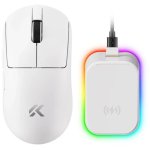 Ratón MCHOSE A7 V2 Ultra Plus Wireless Gaming 42000 DPI Blanco Dock