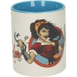 Taza Wonder Woman Vintage Rompiendo Cadena Dc Bombshells Cerámica 325 Mls