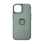Funda para móvil Peak Design Everyday Lona Verde Salvia SlimLink para iPhone 14 Max