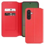 Capa Avizar em couro sintético vermelho com porta-cartões e suporte para Samsung Galaxy A56 5G