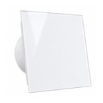 Extractor de Baño Ultraplano Bilake 14W 100mm Frontal de Cristal Blanco Silencioso Clapeta Antirretorno