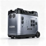 Station d’énergie Oukitel P5000E Pro 5120Wh 5 ports AC/DC/USB Batterie LiFePO4 WiFi Bluetooth