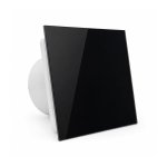 Extractor de Baño Ultraplano Bilake Cristal Negro 14W 100mm 80 m³/h Ultra Silencioso Clapeta Antirretorno