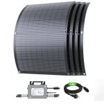 Panel Solar Flexible Lionshee Kit Solar Balcón 800W 4 Paneles Microinversor WiFi IP67