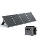 Estação de energia AFERIY 512Wh 8 portas AC/DC/USB Bateria LiFePO4 Painel solar 100W