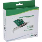 Scheda PCIe InLine 76625E Parallela DB25 Profilo Basso Bidirezionale