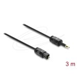 Cable audio Delock Toslink Mini-TOSLINK 3 m Noir