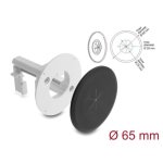 Pasacables Delock Redondo Silicona 65 mm Negro