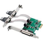 Tarjeta de interfaz InLine 76619L PCIe Low Profile 2 RS-232 y 1 paralelo