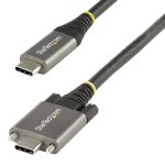 USB-C Kabel StarTech 50cm 10Gbps mit seitlicher Schraubverriegelung 100W PD