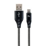 Câble USB Gembird CC-USB2B-AMCM-2M-BW 2 m USB A vers USB C tressé coton