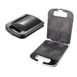 Sandwichera con grill COMELEC con placas intercambiables y apertura 180º 1400W