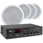 Altavoces Power Dynamics techo 100V con Bluetooth y amplificador 25W