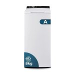 Lavadora carga superior Hyundai HLCS8300AI 8 kg 1300 rpm clase A vapor blanca