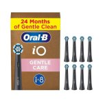 Testine di Ricambio Oral-B iO Gentle Care 8 Unità Nero Gengive Sensibili