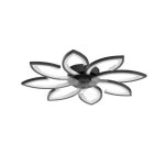 Ventilatore da Soffitto con Luce Autrucker 90cm 6 Velocità LED 3 Colori Telecomando App Timer Nero