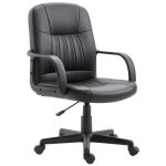 Sedia da Ufficio Aosom Ergonomica Girevole 60x60 Nero