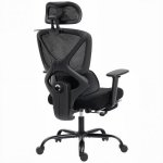 Sedia Da Ufficio Aosom Ergonomica Traspirante Lombare Poggiapiedi