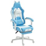 Sedia Da Gaming Aosom Reclinabile Poggiapiedi