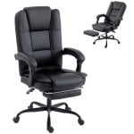 Sedia Da Ufficio Ergonomica Aosom Reclinabile 150 Gradi Poggiapiedi