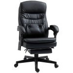 Sedia Da Ufficio Massaggiante Aosom 64x69x107-115cm Nero