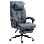 Sedia da Ufficio Ergonomica Aosom Reclinabile 66x76x112-120cm Grigio