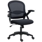 Sedia da ufficio Aosom ergonomica con schienale a rete regolabile nera