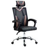 Sedia da Ufficio Ergonomica Aosom 58x62.5x112-120cm Rosa