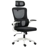 Sedia Da Ufficio Aosom Regolabile Reclinabile Poggiatesta 60x59x114-122 Nero
