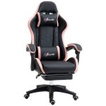 Sedia da gaming Aosom altezza regolabile poggiatesta 65x65x121-129 cm