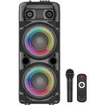 Colunas Inovalley Portáteis Karaoke Bluetooth 5.0 900W com Microfone e LED