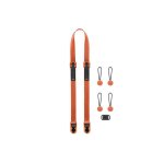 Tracolla Peak Design Leash per fotocamera digitale in pelle arancione