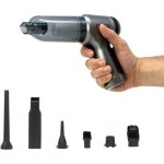 Handstaubsauger Kabellos Jocca 2000mAh HEPA 0,3L 2 Stufen Grau 6 Zubehörteile